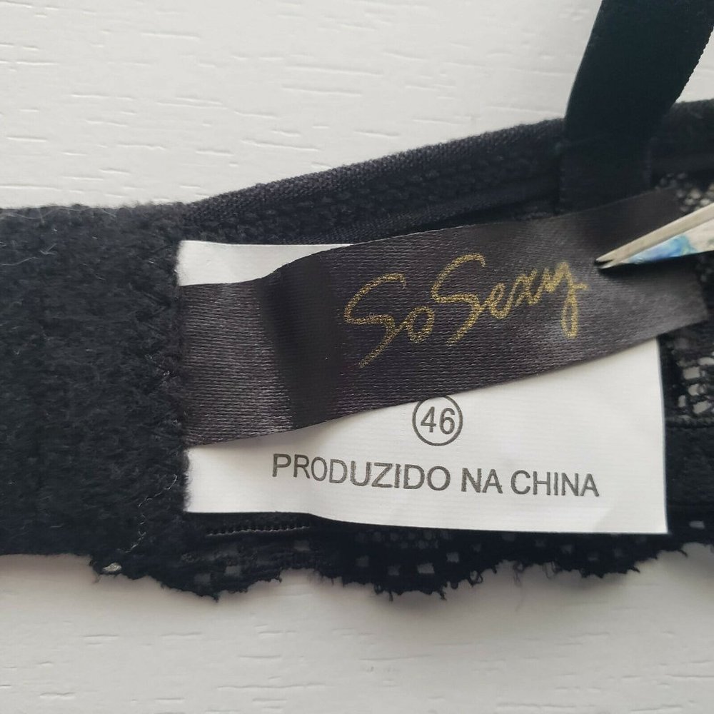 So Sexy NWOT Black Lace Push Up Bra 34C - Picture 6 of 8